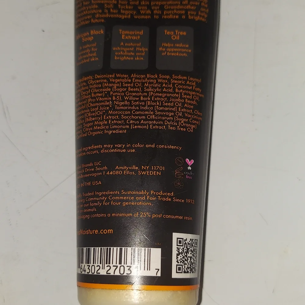 Brand new African black soap problem skin facial wash & scrub, and a Mask